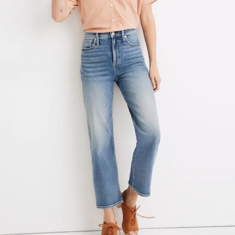 Madewell Slim Wide-Leg Crop Jeans in Reggie Wash